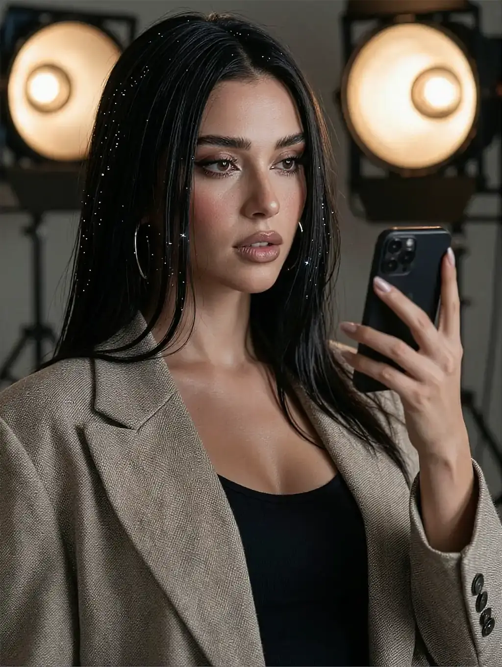 Fictional AI character featured on the second landing page, in daylight